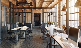 Modern,Office,Interior,Design.,Loft,Concept,3d,Rendering